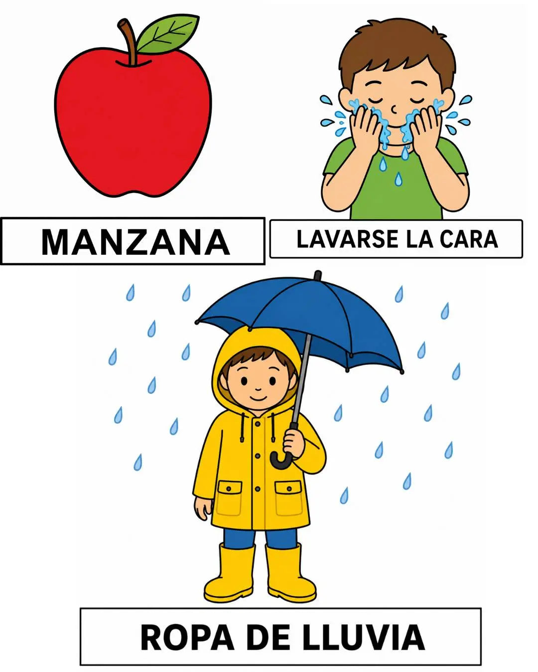 Pictogramas imprimibles del pack