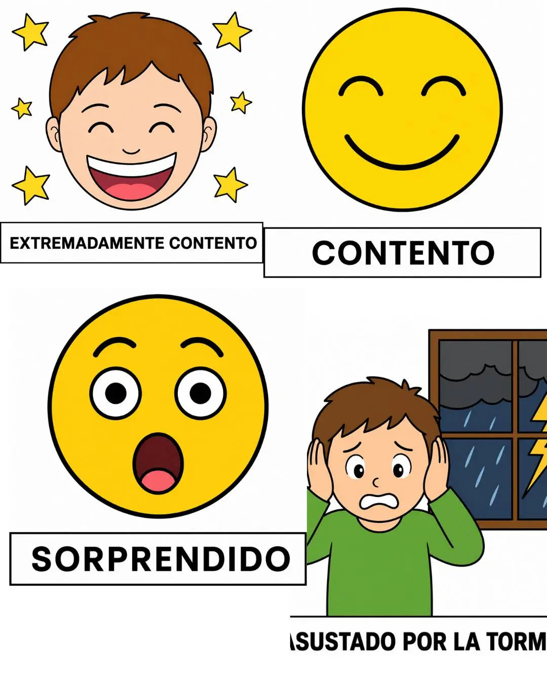 Tarjetas de emociones del pack